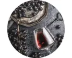 Hornbach Glasbild rund Wein und Trauben Ø 50 cm