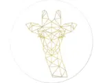 Hornbach Glasbild rund Polygon Giraffe Ø 50 cm