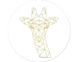 Glasbild rund Polygon Giraffe Ø 50 cm