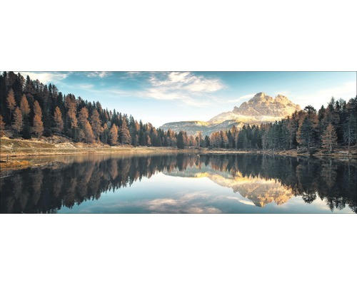 Glasbild Bergsee III 50x125 cm