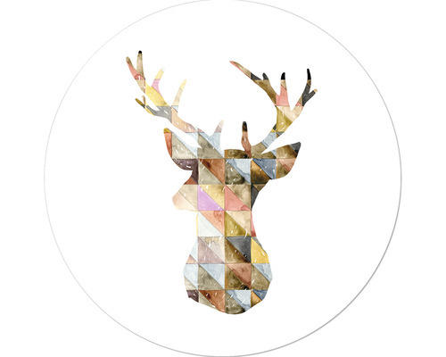 Glasbild rund Deer II Ø 20 cm