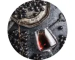 Hornbach Glasbild rund Wein und Trauben Ø 20 cm