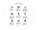 Hornbach Glasbild rund Different Coffees Ø 30 cm