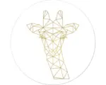 Hornbach Glasbild rund Polygon Giraffe Ø 20 cm