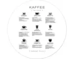 Hornbach Glasbild rund Different Coffees Ø 50 cm
