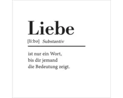 Glasbild Liebe 50x50 cm