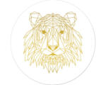 Hornbach Glasbild rund Gold Polygon Lion Ø 20 cm