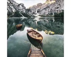 Glasbild Wildsee III 80x80 cm