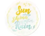 Hornbach Glasbild rund The Sun Shines Ø 30 cm