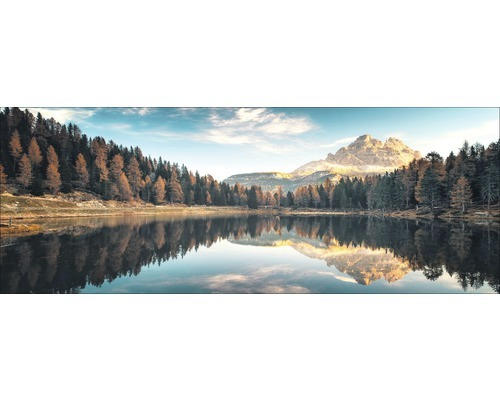 Glasbild Bergsee III 30x80 cm