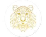 Hornbach Glasbild rund Gold Polygon Lion Ø 30 cm