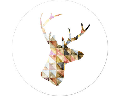 Glasbild rund Deer I Ø 30 cm