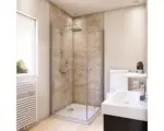 Hornbach Duschrückwand Breuer Decodesign 1000x2100x3 mm Dekor große Fliese beige