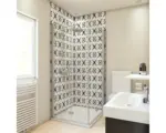Hornbach Duschrückwand Breuer Decodesign 1000x2100x3 mm Dekor Fliese Orient schwarz-weiß