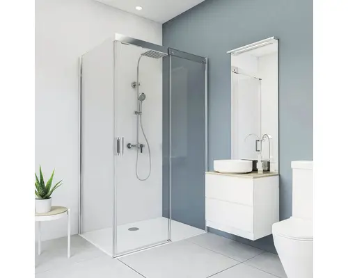 Duschrückwand Breuer Decodesign Soft-Touch 1000x2100x3 mm Dekor Stein weiß