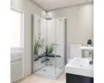 Hornbach Duschrückwand Breuer Decodesign Eck 900x2100x3 mm Foto Zen & Gras