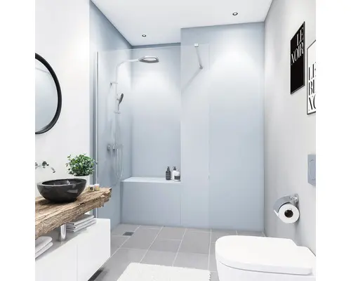 Duschrückwand Breuer Decodesign 900x2100x3 mm silbergrau