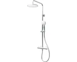Duschsäule Schulte Modern Rain IIl White Style D9692604 02 rund mit Thermostat chrom/weiß