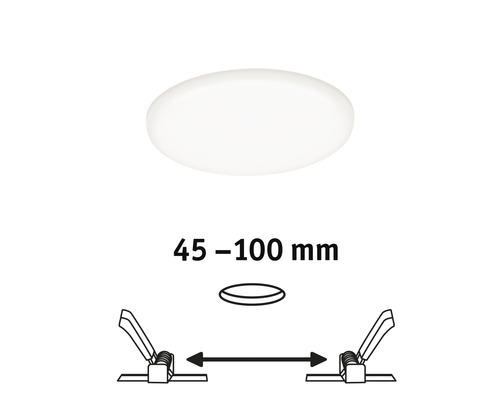 LED Einbauleuchte Paulmann VariFit Veluna LED fest verbaut 750 lm 4000 K 1 -flammig Ø 125 mm satin IP 44 1 Stück ( )