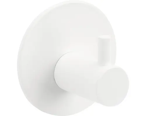Klebehaken Form & Style rund weiß matt