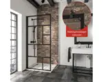 Hornbach Raumdusche Schulte ExpressPlus Alexa Style 2.0 Black Style 1000x2000 mm Echtglas Klar hell schwarz