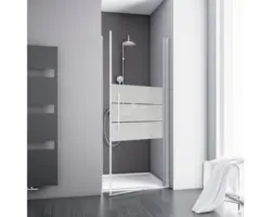 Drehtür für Nische Schulte ExpressPlus AlexaStyle 2.0 800x1920 mm Dekorglas Depoli Light aluminium