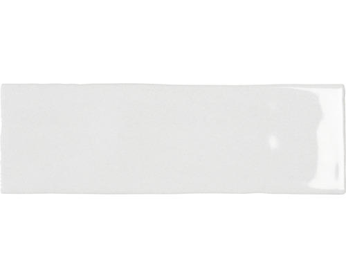 Steingut Wandfliese Nolita 6,5x20,0 cm weiß glänzend