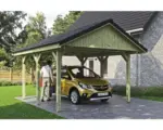 Hornbach Einzelcarport SKAN HOLZ Wallgau inkl. Dachlattung und H-Pfostenanker 430 x 500 cm imprägniert