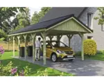 Hornbach Einzelcarport SKAN HOLZ Wallgau inkl. Dachlattung und H-Pfostenanker 430 x 750 cm imprägniert