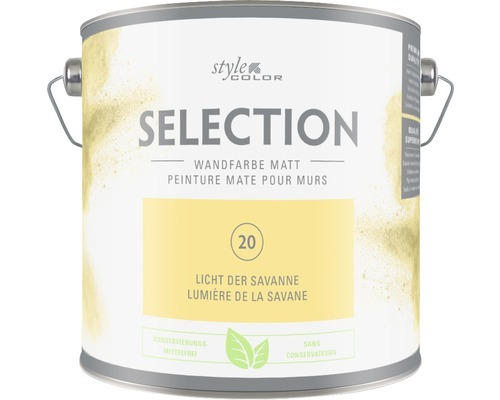 Premium Wandfarbe Style Color SELECTION 20 konservierungsmittelfrei Licht der Savanne 2,5 L