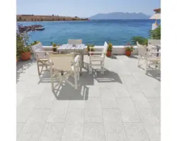 FLAIRSTONE Feinsteinzeug Terrassenplatte Granitfarben rektifizierte Kante 60 x 30 x 3 cm