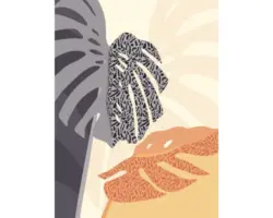 Kunstdruck Monstera Leaves 24x30 cm