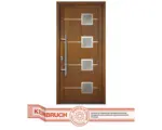 Hornbach Haustür Signum Modell 1 RC2 Kunststoff goldenoak/goldenoak 1080 x 2080 mm DIN Links