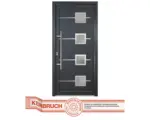 Hornbach Haustür Signum Modell 1 RC2 Kunststoff weiß/titan 980 x 2000 mm DIN Links