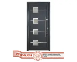 Haustür Signum Modell 1 RC2 Aluminium titan/titan 950 x 2030 mm DIN Rechts