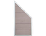 Hornbach Zaunelement Novara 90x180/90 cm Bi-Color Sand, Rahmen: Silber