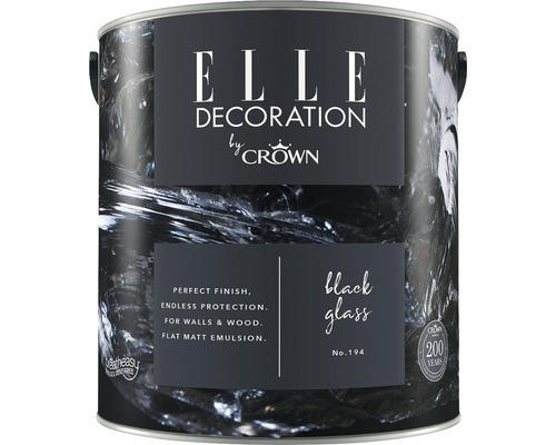 ELLE Decoration Wandfarbe Matt No. 194 Black Glass 2,5 L