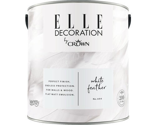 ELLE Decoration Wandfarbe Matt No. 604 White Feather 2,5 L