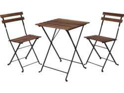 Set table et chaises de jardin HOLIDAY Métal gris