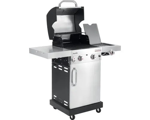 Gasgrill Char-Broil Professional PRO S 2 Cabinet 2 Brenner Edelstahl inkl. Ablage, Deckelthermometer, Fettauffangschale, Seitenablage, Warmhalterost, Grillrost Gusseisen