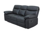 Conforama 3er Sofa AREZZO Synthetisches Leder schwarz
