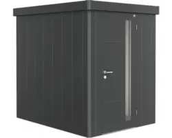 Gartenhaus Biohort Neo inkl. Dachrinne Regale Set 166 x 222 cm