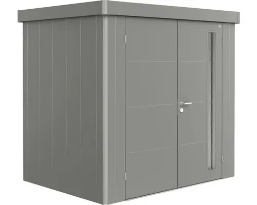 Gartenhaus Biohort Neo inkl. Dachrinne Regale Set 222 x 166 cm