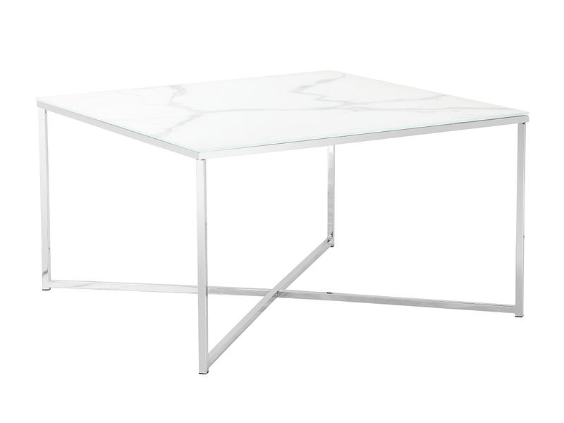 Table basse MACKAY 80x80x45cm blanc