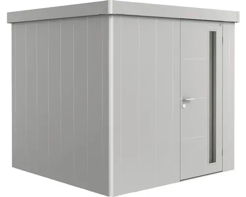 Gartenhaus Biohort Neo inkl. Dachrinne Regale Set 222 x 222 cm