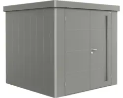 Gartenhaus Biohort Neo inkl. Dachrinne Regale Set 222 x 222 cm