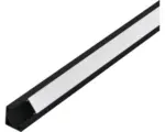 Hornbach Alu-Eckschiene Opal Corner Profile 2 2000 mm schwarz-weiß