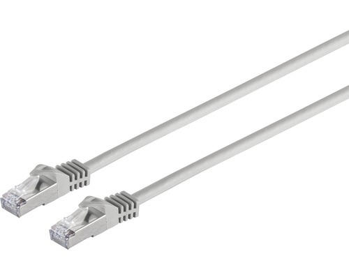 Datenkabel RJ 45 Patchkabel-Flachkabel CAT 6 10 m grau