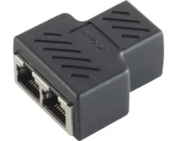 Y-Splitter Verteiler RJ 45 PVC schwarz