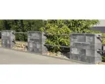 Hornbach Vario-Line LED-Stein anthrazit-weiß-meliert 40 x 20 x 16,7 cm